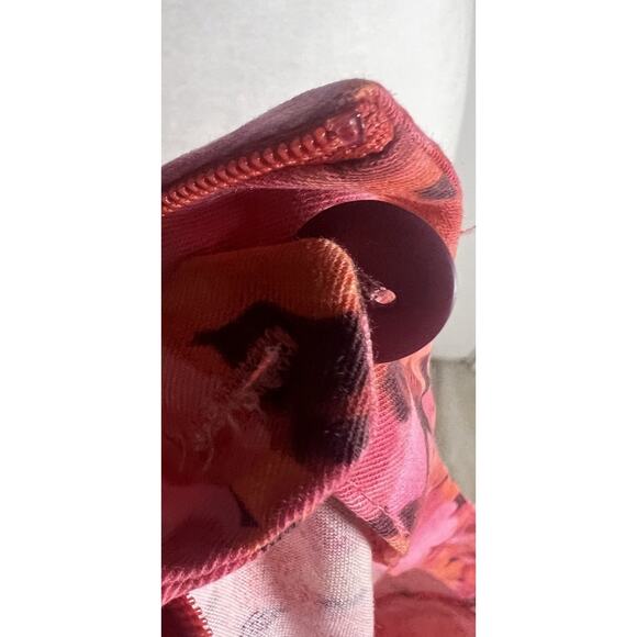 Vtg TALBOTS Size 10 Floral Pink & Orange A-Line Long Zip Adjustable Maxi Skirt - Picture 8 of 12